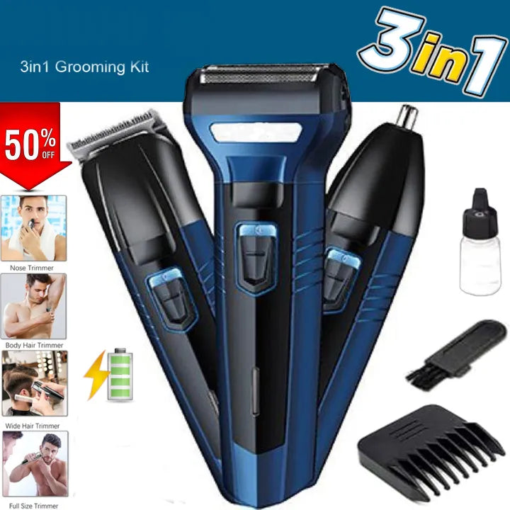 Shaving Machine 3 In 1 Rechargeable Hair Clipper Shaver beard Styling Trimmer Hair Removal machine for men