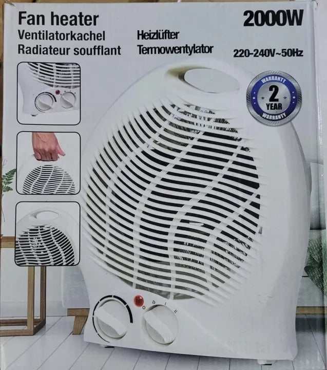 Fan Heater | Imported Fan Heater | Fan Room Heater 2000W 220V | Winter Warmer Fan EU Plug |