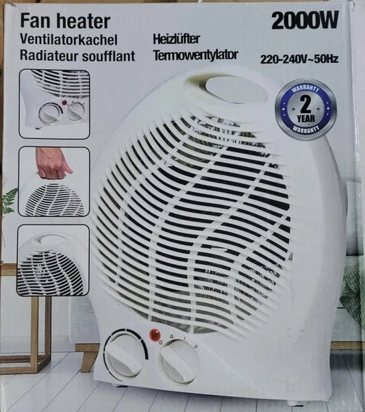 Fan Heater | Imported Fan Heater | Fan Room Heater 2000W 220V | Winter Warmer Fan EU Plug |