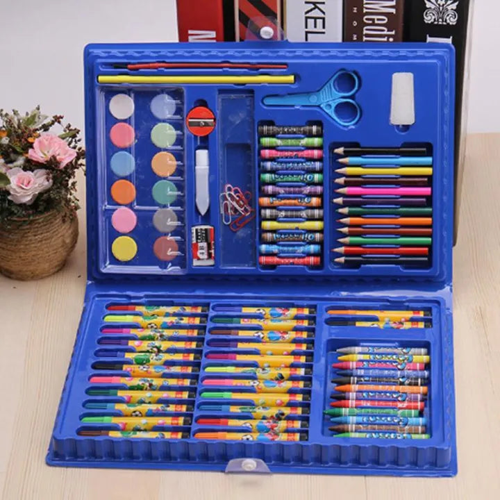 86pcs Kids Drawing And Color Art Set Painting Pen Colour Pencils With Case