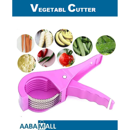 AABA MALL Kitchen Cutter Vegetable Fruit Cutter Slicer Multi Purpose Sharp Cuter Kitchen Gadget Tool for Banana Carrot Gobhi Cauliflower Cucumber Tomatoes Green Chili Almonds Cutting - Multi Purpose Easy