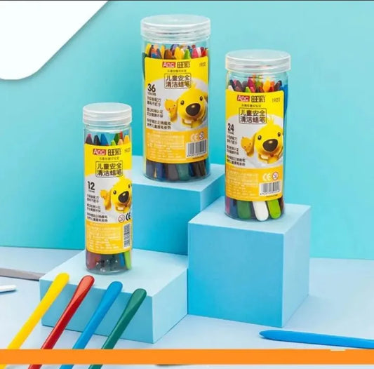 Premium Quality Plastic Crayons Set with jar-36 pcs
